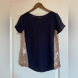 All Saints silk and sequin blouse
